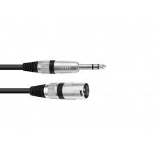 OMNITRONIC Adapterkabel XLR(M)/Klinke stereo 2m sw