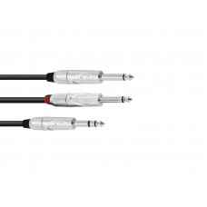 OMNITRONIC Adapterkabel Klinke/2xKlinke 3m