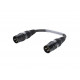 SOMMER CABLE Adapterkabel XLR(M)/XLR(M) 0,15m sw