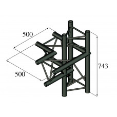 ALUTRUSS TRILOCK S-PAC-44 4-Weg-Stück \/ links
