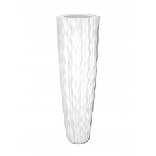 EUROPALMS Designübertopf LAMELLA-140, weiß