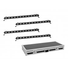EUROLITE Set 4x LED BAR-12 QCL RGBA Leiste + Case