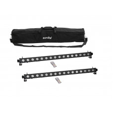 EUROLITE Set 2x LED PIX-16 QCL Leiste + Soft-Bag