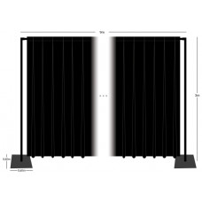 Wentex Pipes & Drapes SET Deko Vorhang 3x9m, schwarz