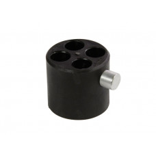 Wentex Pipes & Drapes Verbinder, 4-fach, 16mm, schwarz