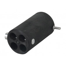 Wentex Pipes & Drapes Verbinder, 4-fach, 40.6mm, schwarz