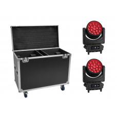 EUROLITE Set 2x LED IP TMH-H760 + Case mit Rollen