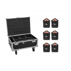 EUROLITE Set 6x AKKU IP TL-3 QCL + Case mit Rollen und Ladefunktion