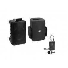 OMNITRONIC Set PORTY-8A Drahtlos-PA-System + Taschensender inkl. Lavaliermikrofon + Soft-Bag