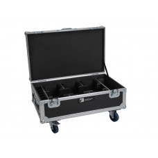 ROADINGER Flightcase 6x AKKU UP-4 QCL Spot QuickDMX MK2 mit Ladefunktion und Rollen