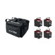 EUROLITE Set 4x AKKU UP-4 QCL Spot QuickDMX MK2 + Soft-Bag