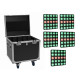 EUROLITE Set 4x LED Pixel Matrix Panel 5x5 RGB/WW + Flightcase mit Rollen