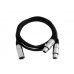 OMNITRONIC Adapterkabel XLR(M)/2xXLR(F) 0,5m sw