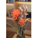 EUROPALMS Dahlie (EVA), Kunstpflanze, orange, 100cm