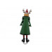 EUROPALMS Rentier mit Mantel, Metall, 155cm, grün