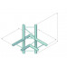 ALUTRUSS DECOLOCK DQ2-SPAC44H 4-Weg Ecke sw
